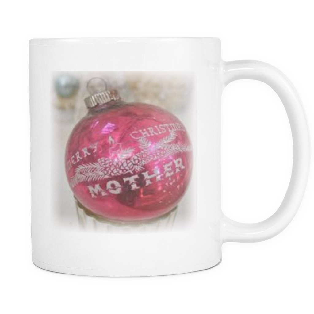 Vintage Christmas Ornament Mugs - Mug (1024x1024), Png Download