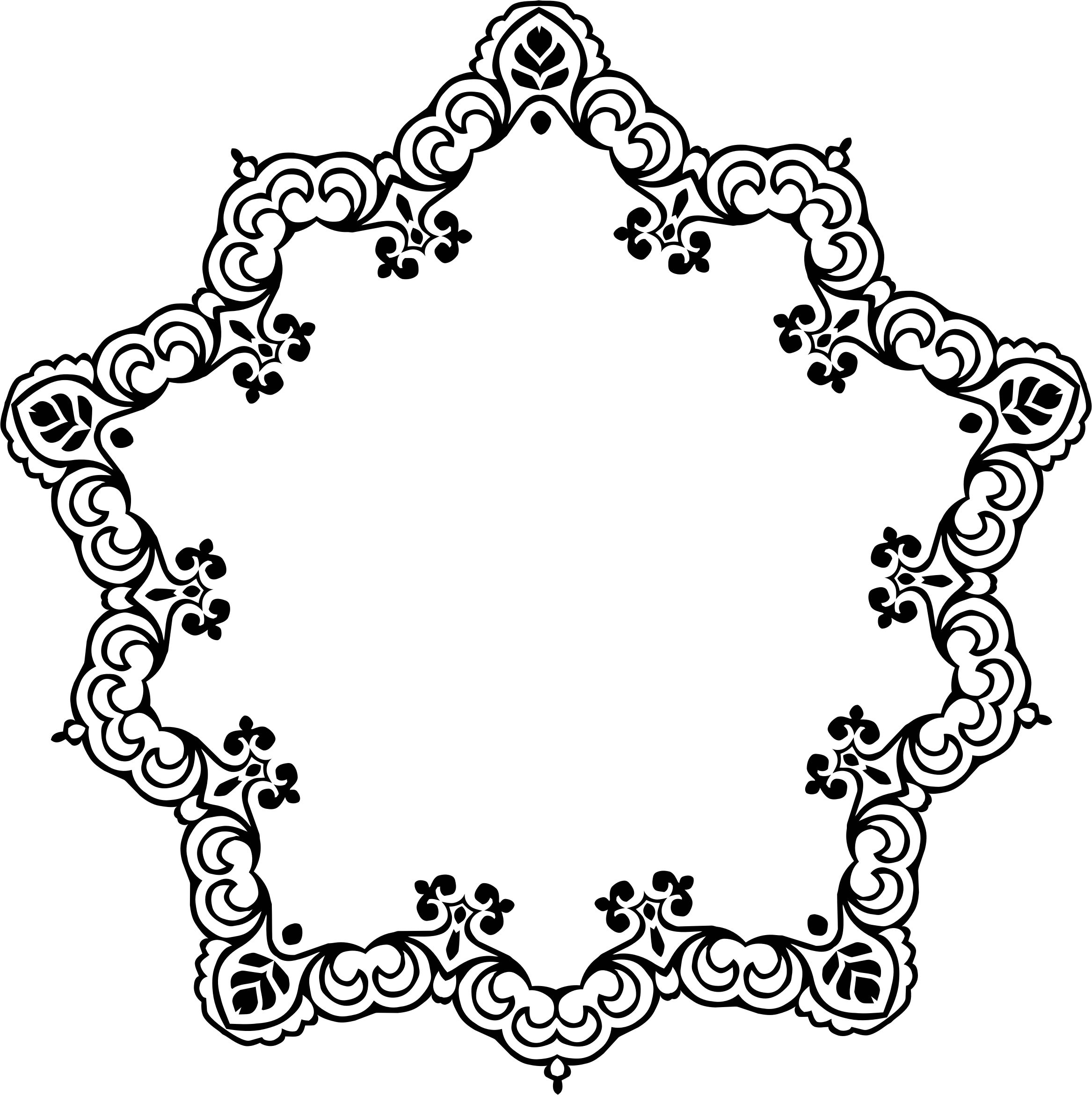 Big Image - Vintage Frame Round Drawing (2334x2342), Png Download