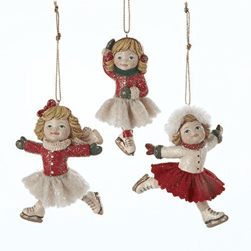 Resin Vintage Girl Skater Ornament C8493 - Christmas Ice Skater Ornament (500x500), Png Download