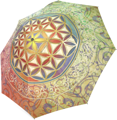 Flower Of Life Vintage Ornaments Green Red Foldable - Beautiful Flower Of Life Cabochon Glass Tibet Silver (500x500), Png Download