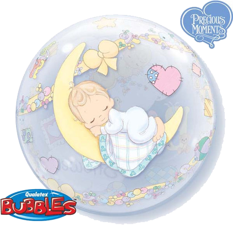 $7 - - Precious Moments Girl On Moon (480x480), Png Download