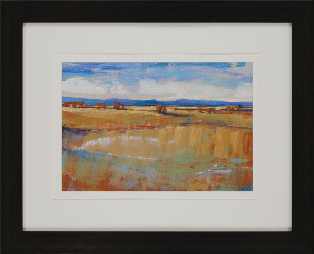 View Larger Image - Distant Mountain I Artwork, 39"x31", Green, Posters, (1000x1000), Png Download