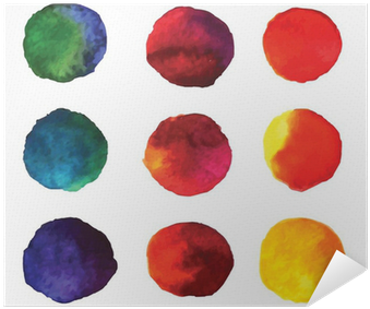 Set Of Watercolor Hand Painted Gradient Circles Isolated - Symbols On A Toaster (400x400), Png Download