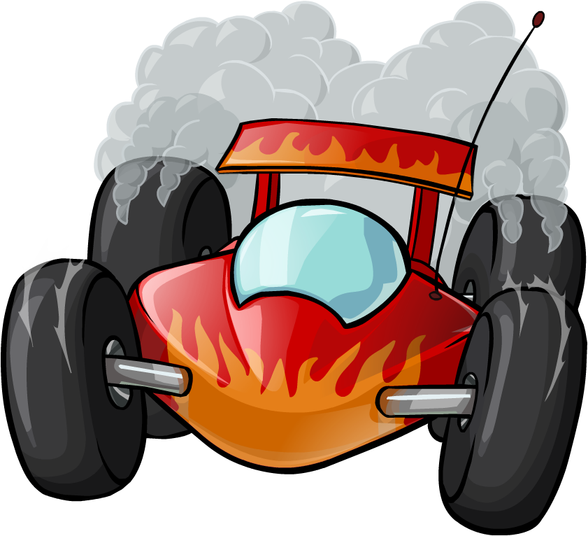 Cookie Shop Road Racer With Flames - Road Racing (841x766), Png Download