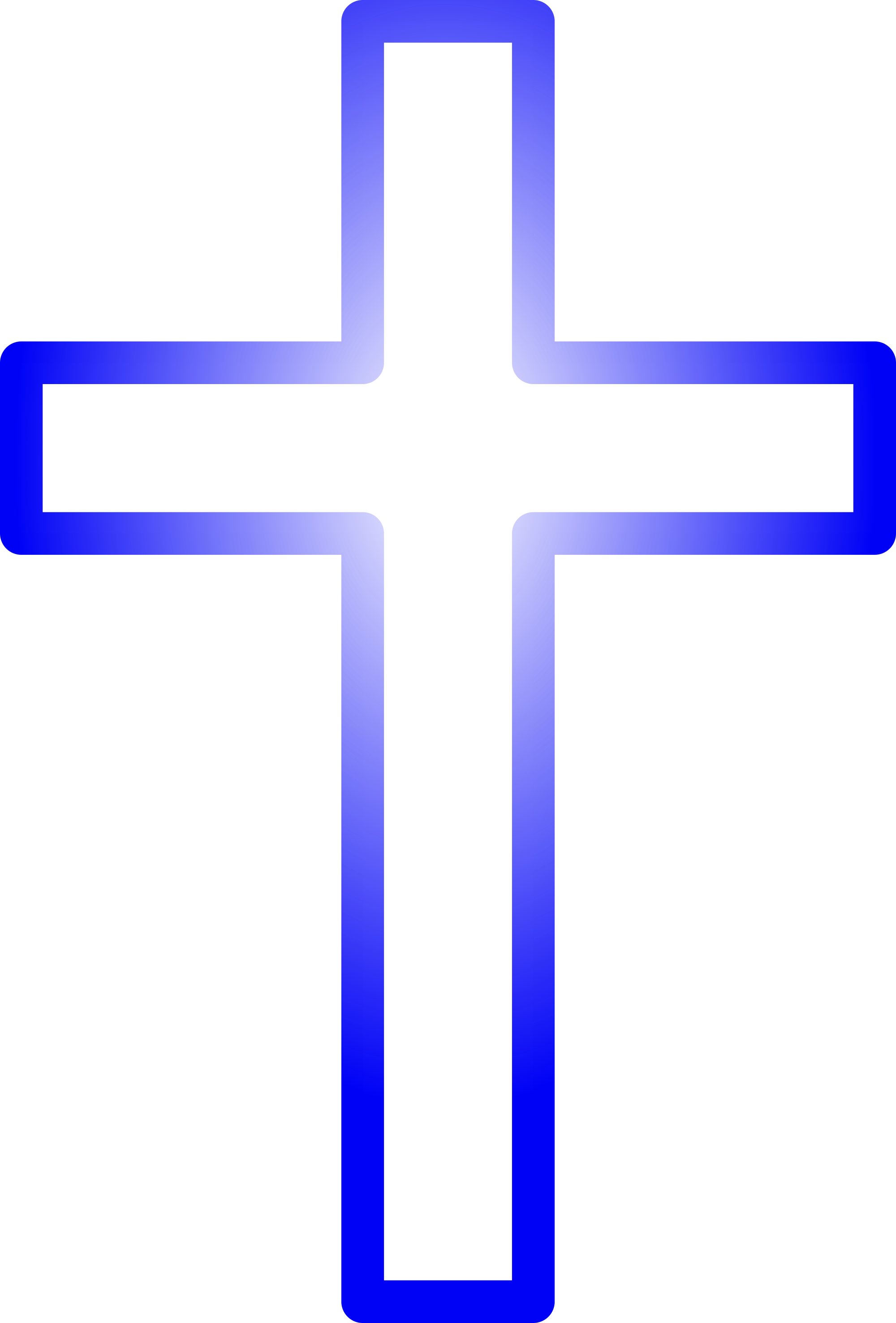 Cross Outline Png - Blue Cross Clipart (2000x2952), Png Download