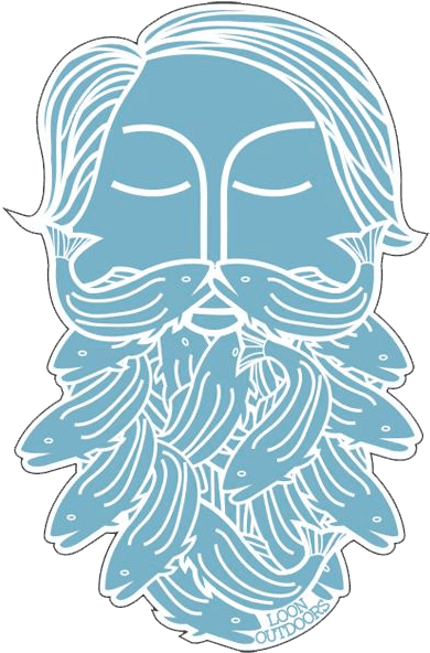 Image Loon Outdoors Bearded Sticker Fly Fishing Stickers - Sticker (634x634), Png Download