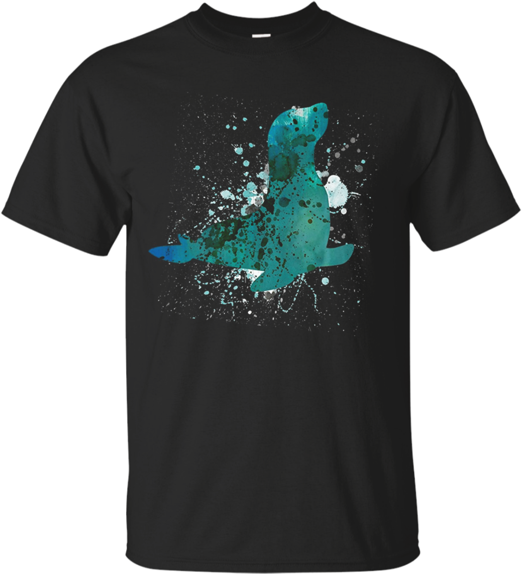 Sea Lion Watercolor T Shirt Hoodie Sweater - Marvel Aholic Png (1155x1155), Png Download