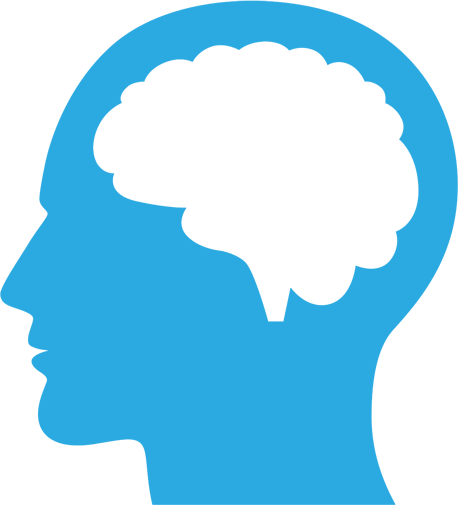 Blue Brain It - Mental Healh Icon Png (458x505), Png Download