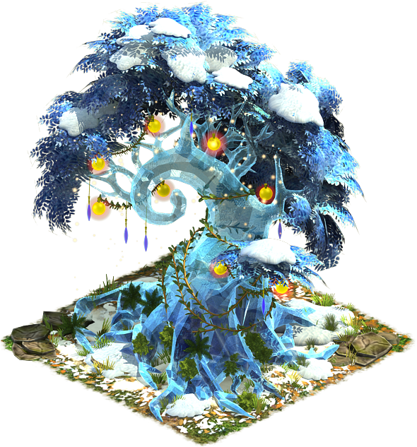 Father Frozen Tree - Elvenar (609x666), Png Download