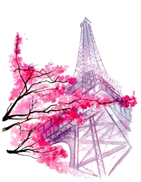 Eiffel Tower Painting Illustration - Eiffel Tower Watercolor Png (564x660), Png Download