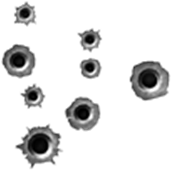 Bullet Hole Metal Png - 2pack Bullet Hole Fake Scratches Decal Vinyl Car Graphic (420x420), Png Download