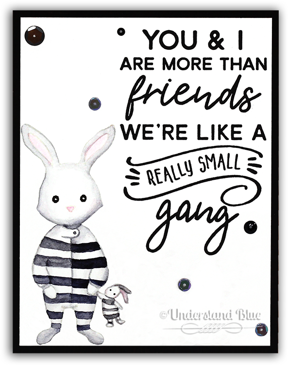 Chain Gang No-line Watercolor Bunny By Understand Blue - Cartoon (650x768), Png Download