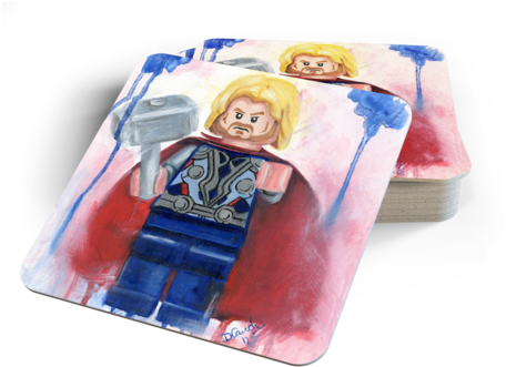 Thor Coasters - Watercolor Paint (480x480), Png Download