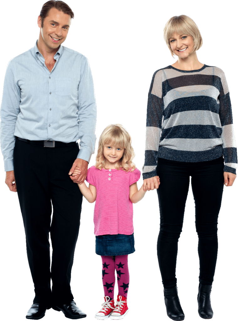 Femily People Png - Holding Hands With Parents (759x1024), Png Download