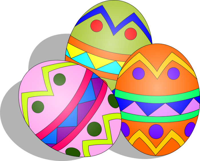 Easter Eggs Clipart Png (600x483), Png Download