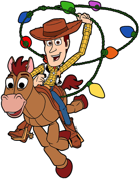Toy Story Christmas Clip Art Disney Clip Art Galore - Disney Toy Story Woody And Bullseye (446x573), Png Download