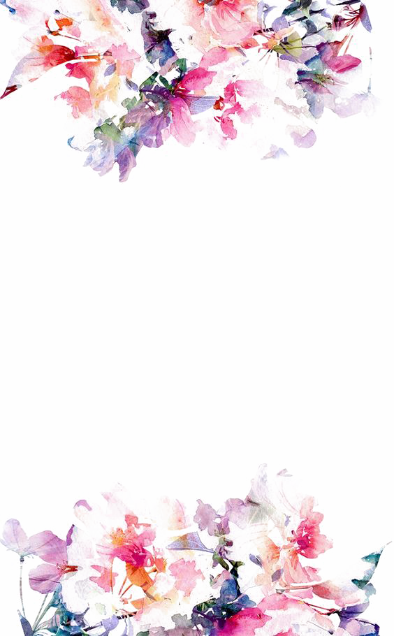 Watercolor Flower Border Png - Flower Watercolor (564x910), Png Download