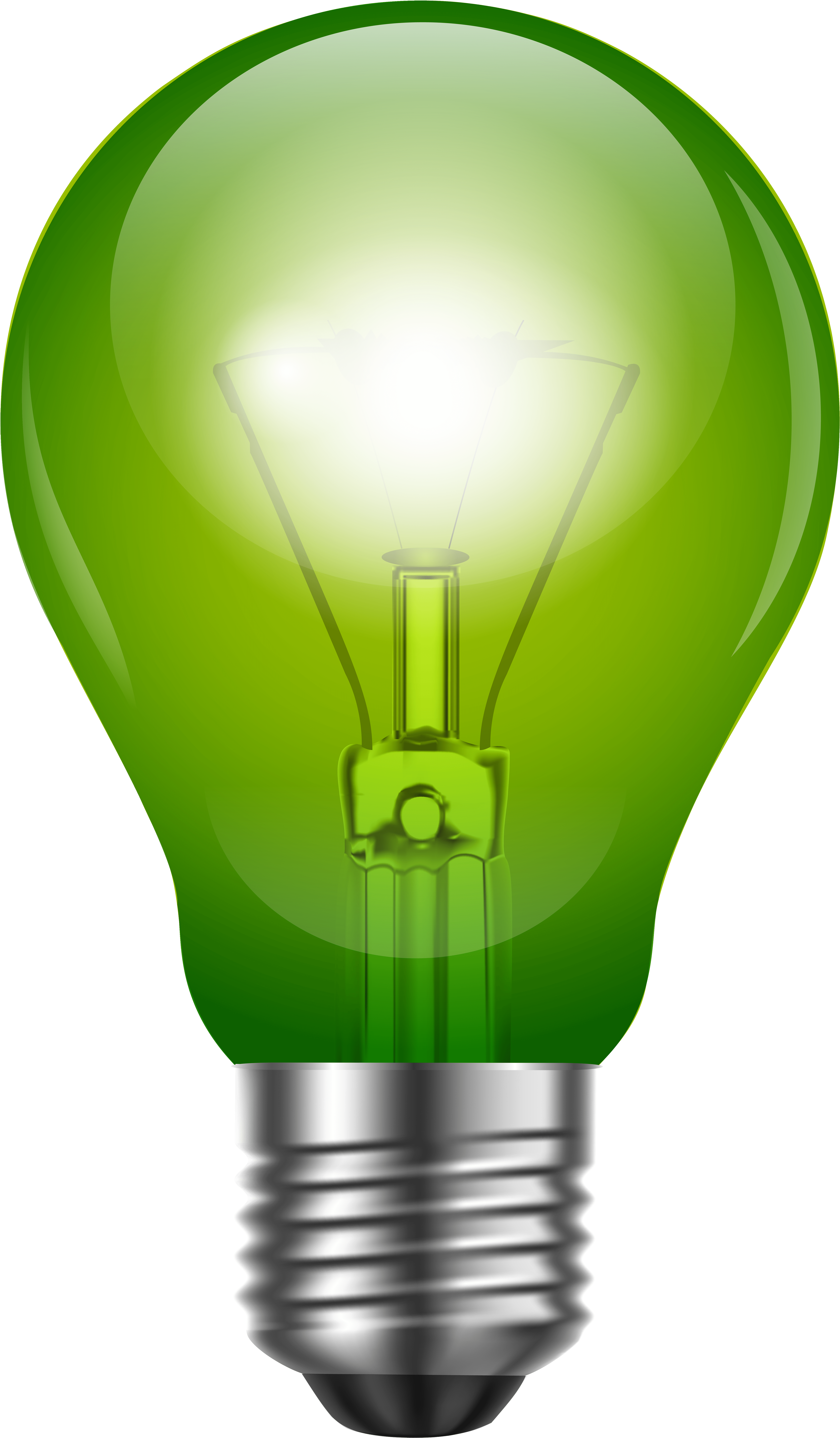 Green Light Bulb Png Clip Art - Green Light Bulb Png (359x500), Png Download