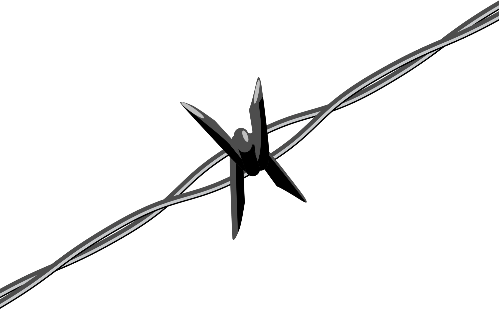 Barbed Wire Ii - Barb Wire Png (2000x1333), Png Download
