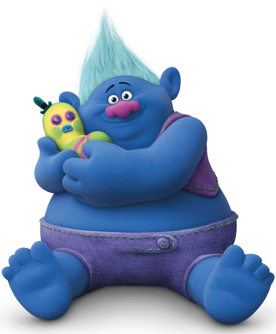 Troll Biggie - Blue Troll Trolls Movie (879x1064), Png Download