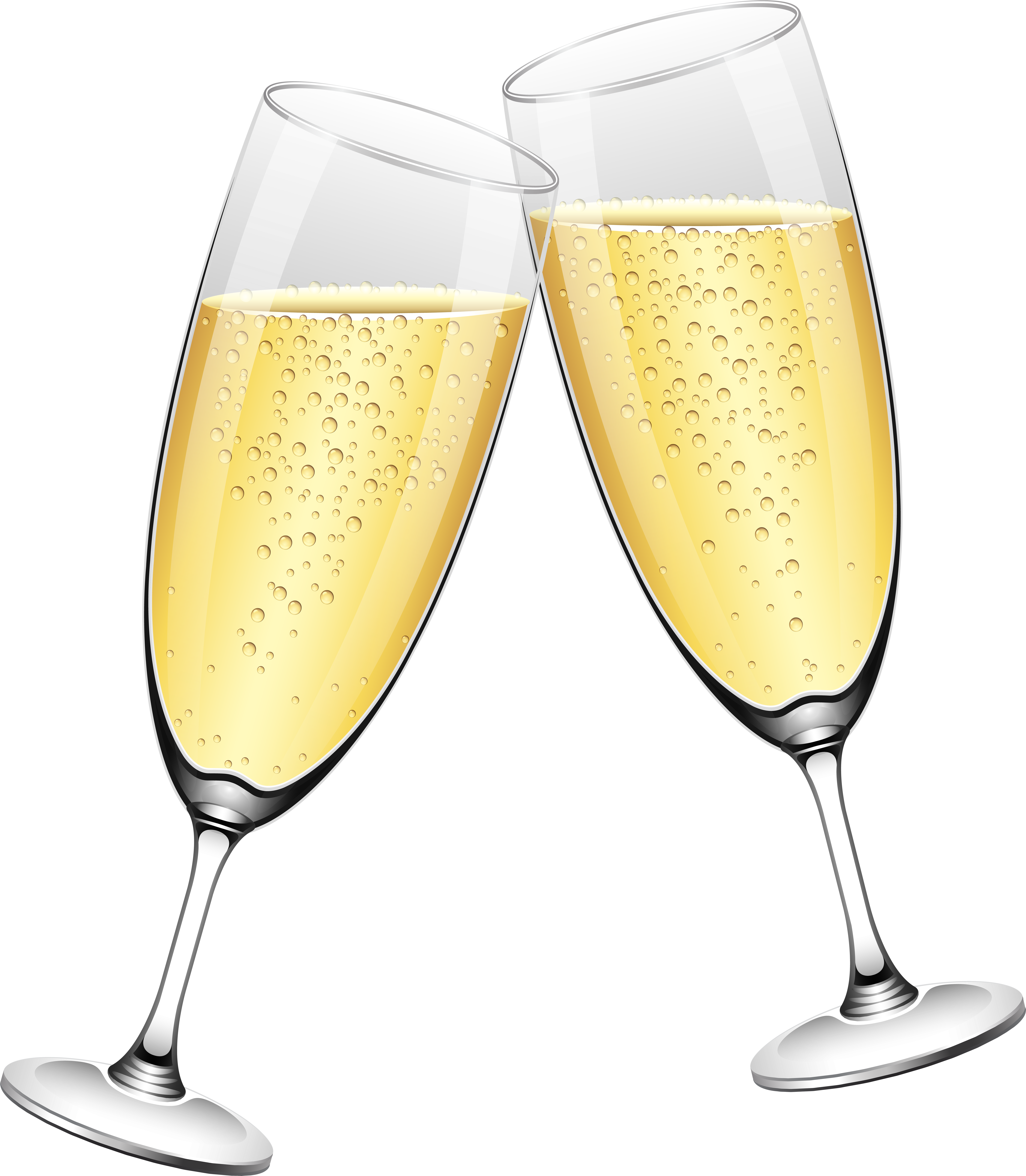 Wedding Champagne Glasses Png Clip Art (6976x8000), Png Download
