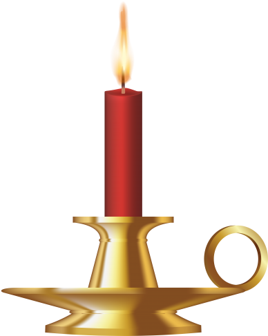 Christmas Trimmings, Red Candles, Candlesticks, Art - Candles Png (401x500), Png Download
