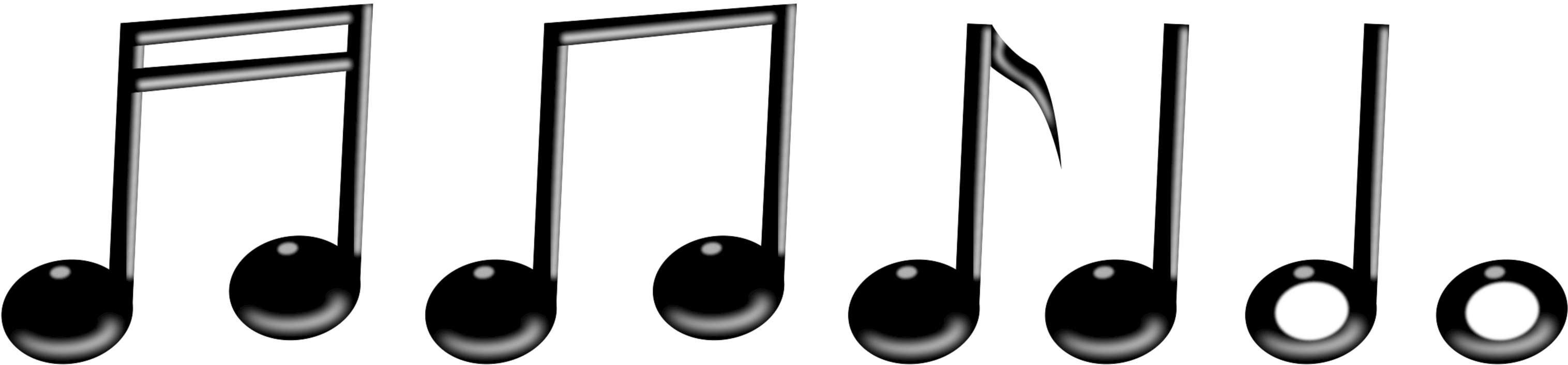 Musical Note Musical Notation Musical Theatre Drawing - Draw A Music Note (3061x750), Png Download