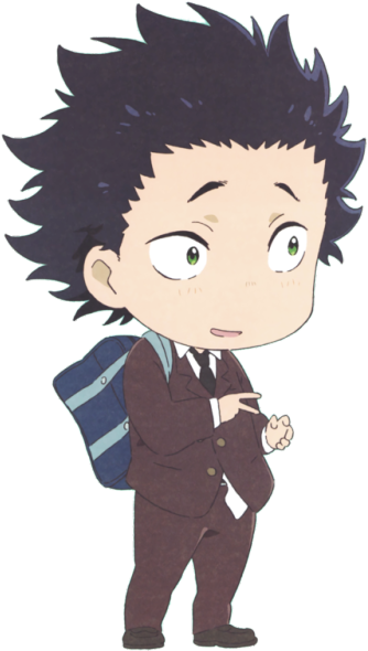 Anime Png Tumblr - Koe No Katachi Chibi (500x674), Png Download