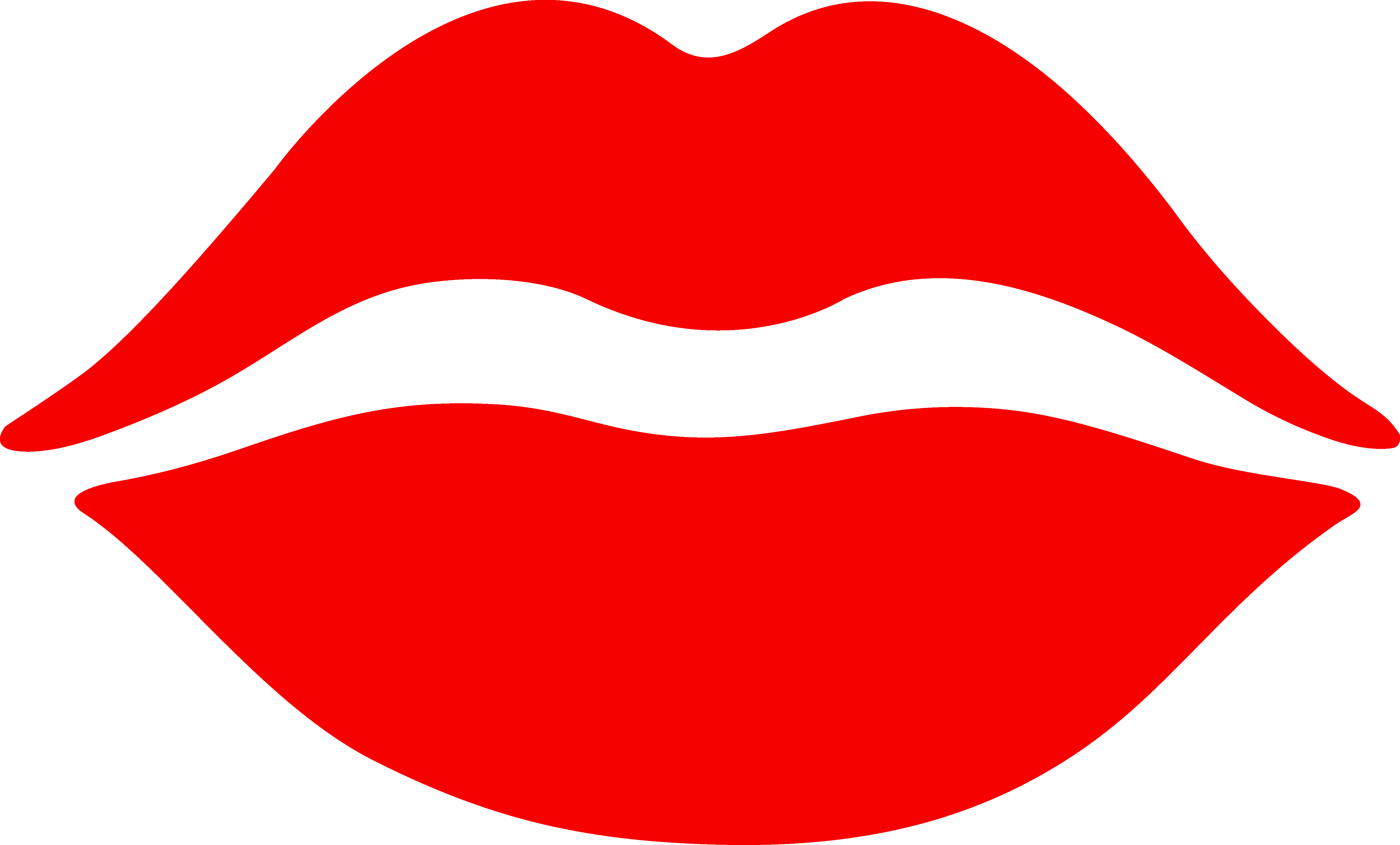 Lips Clip Art Free Kiss - Lips Clipart (5428x3277), Png Download