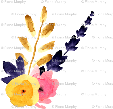 Floral Watercolor Spray - Watercolor Painting (400x400), Png Download
