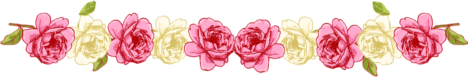 Rose Borders - Pink Png Border Floral (1554x339), Png Download