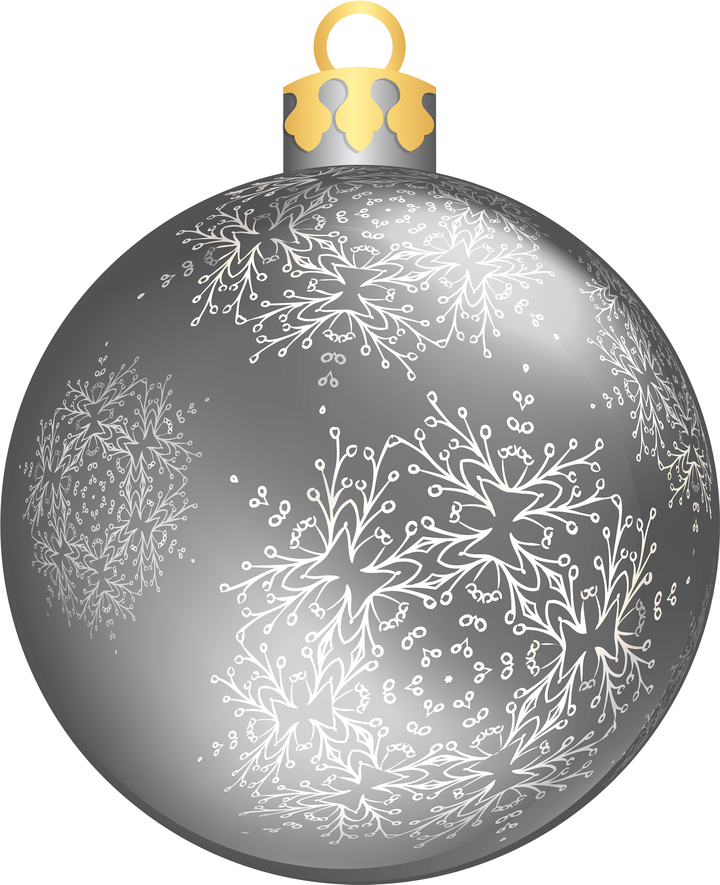 Silver Christmas Ball Png (2500x3070), Png Download