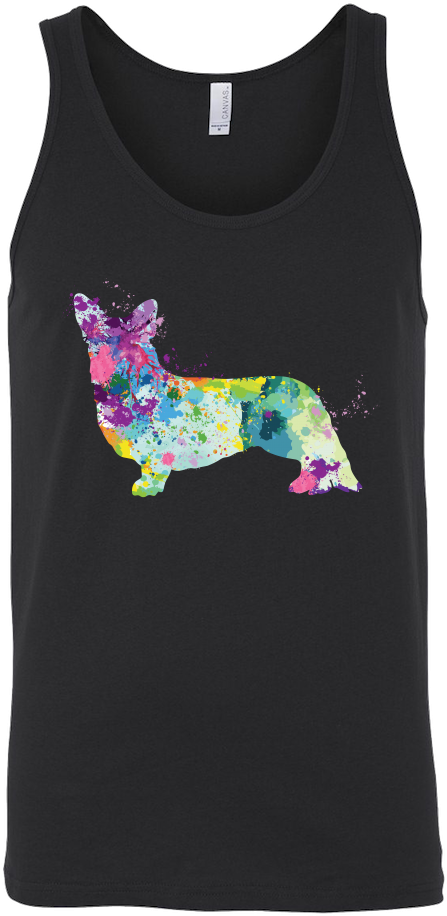 Welsh Corgi Cardigan In Watercolor Women's O-neck - Day Of The Dead Cat Shirts (1000x1000), Png Download