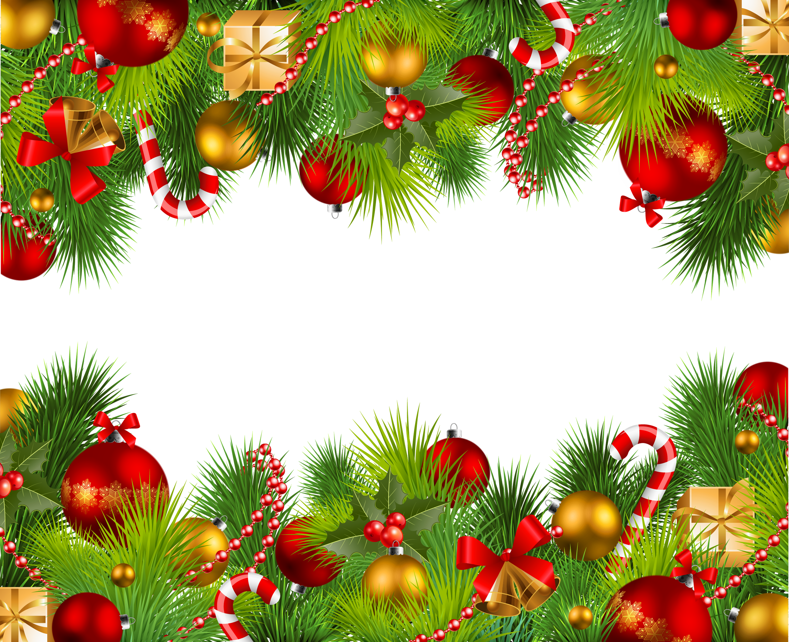 Christmas Png Picture - Christmas Frame Transparent (2600x2118), Png Download