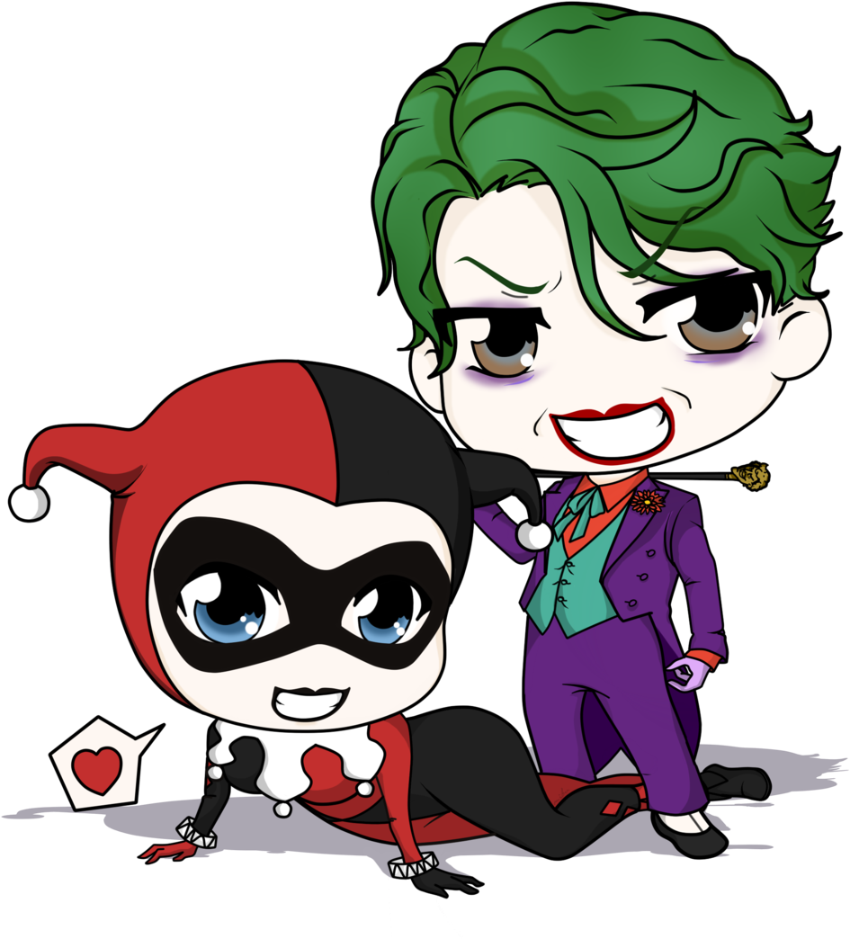 Download Hd Harley And The Joker Alias Smilexvillainco By Mibu Guason Y Harley Quinn Png Transparent Png Image Nicepng Com