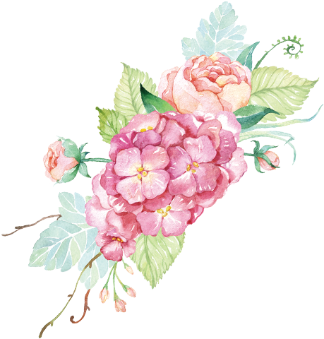 Flowers Rose Watercolor Painting Floral Design Clip - Bridesmaid Jewelry Set Blush Crystal Earrings, Bridesmaid (595x595), Png Download