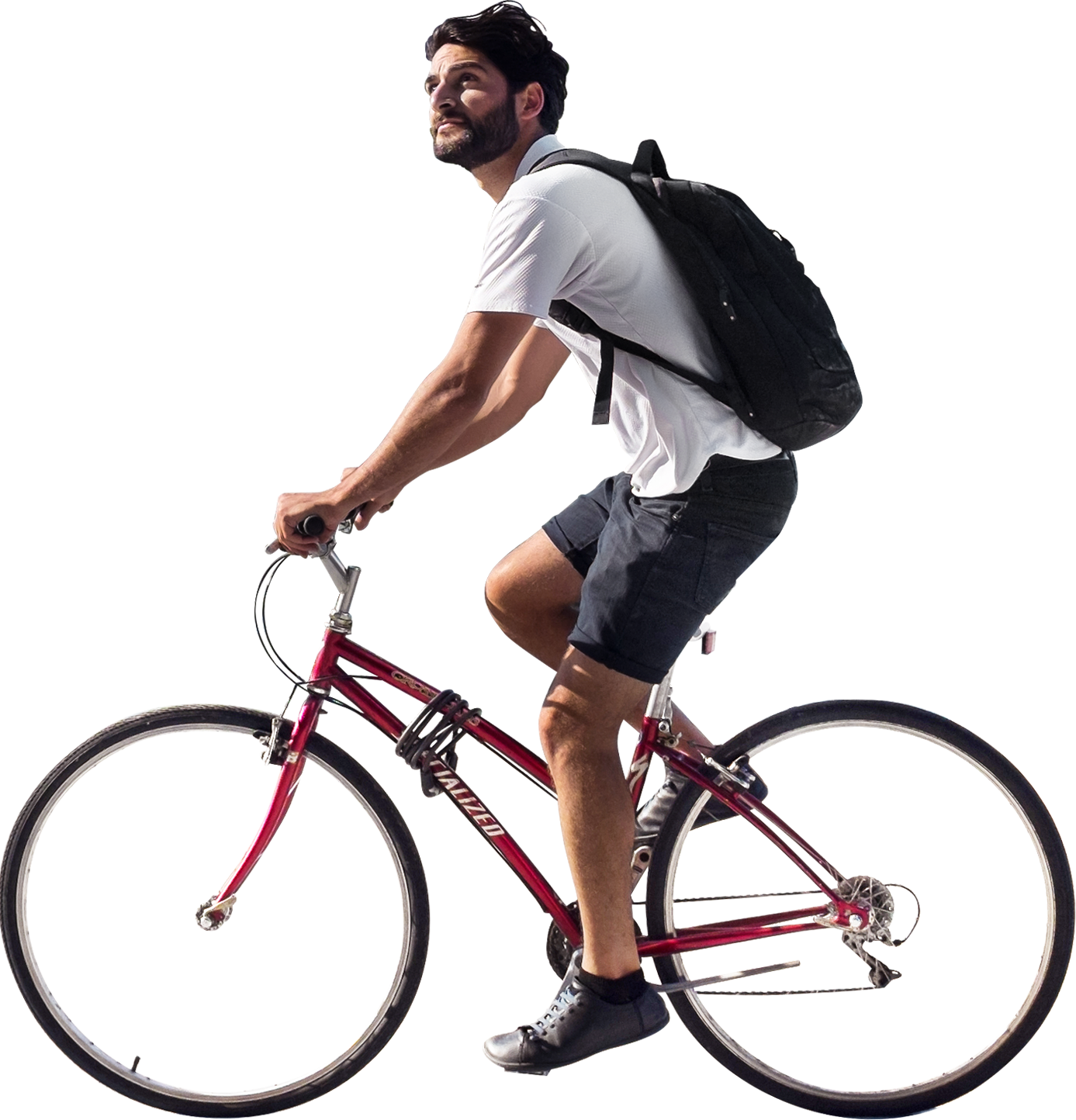 Cycling Png Clipart - People Riding Bike Png (984x1024), Png Download