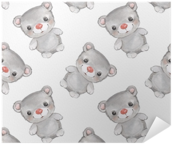 Teddy Bear Watercolor Seamless Pattern 3 Poster • Pixers® - Teddy Bear (400x400), Png Download