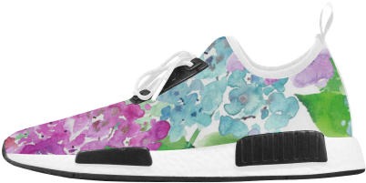 Watercolor Hydrangea Women's Draco Running Shoes - Greyhound Pattern Men’s Draco Running Shoes (500x500), Png Download