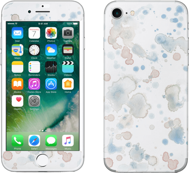 Lovely Watercolor Splash Skin For Your Laptop - Apple Iphone 7 256 Gb Silver (800x769), Png Download