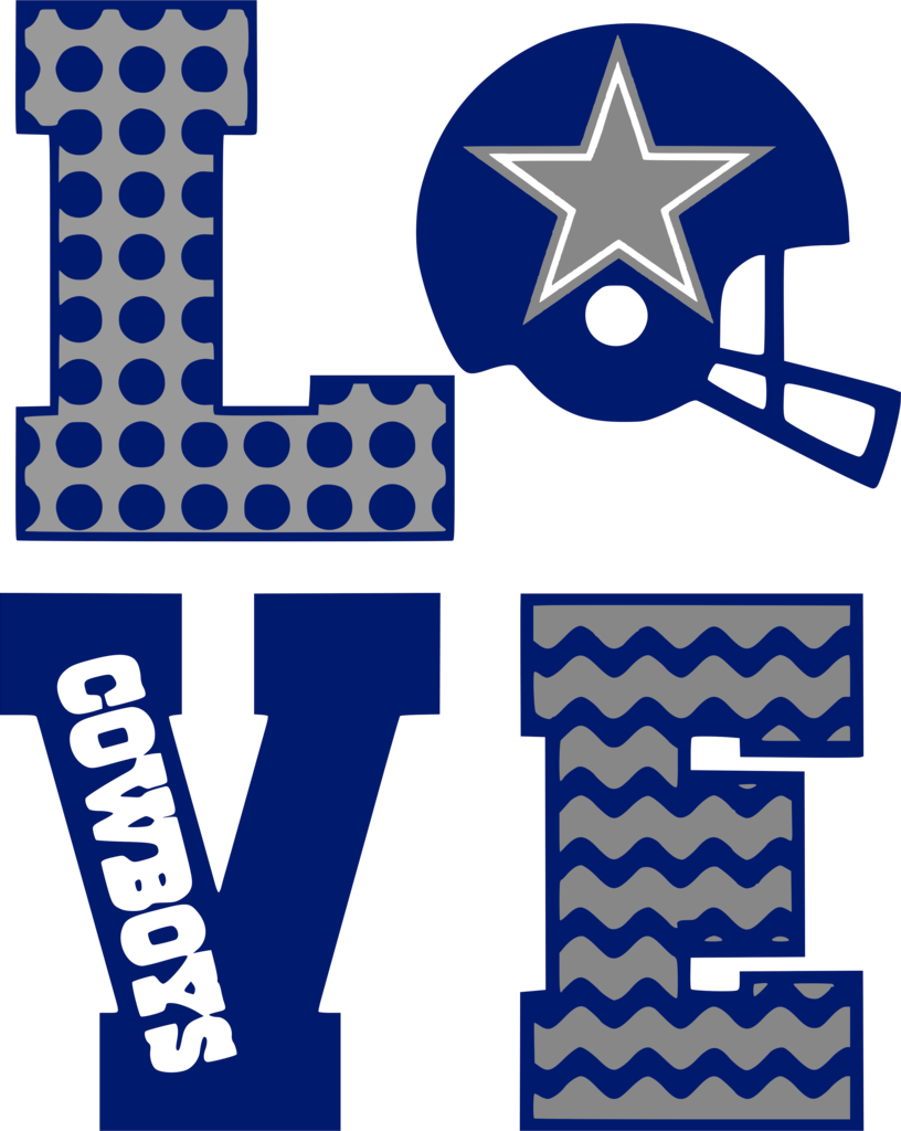 Dallas Cowboys Clipart Blue - Love Dallas Cowboys Svg (816x1024), Png Download