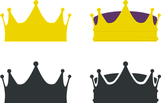 Crown King Queen Crowns Crown Crown Crown - Corona De Rey Vector (530x340), Png Download