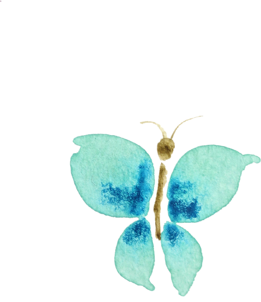 Free May Desktop Calendar And Watercolor Clipart - Transparent Butterfly Watercolor (682x1024), Png Download