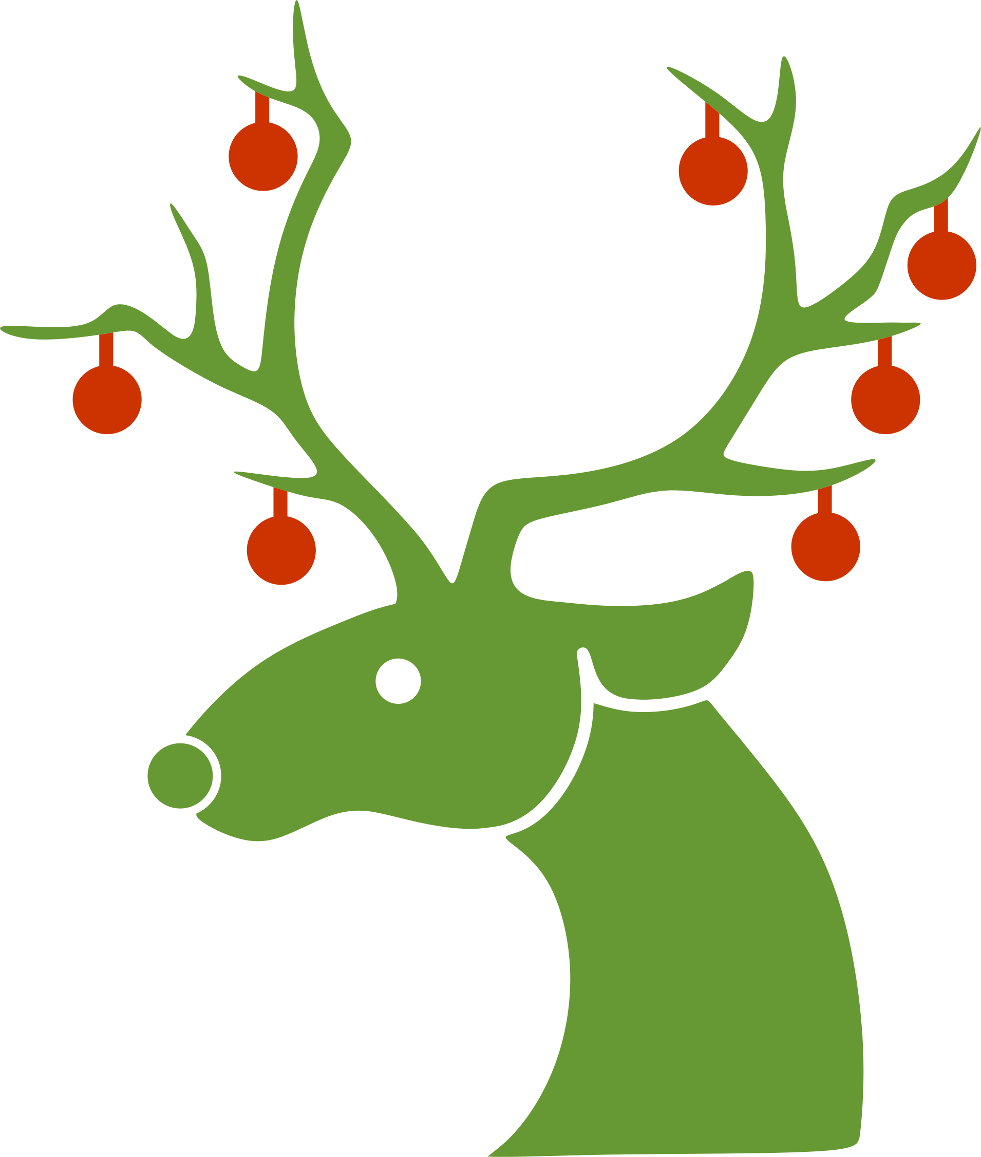 This Free Icons Png Design Of Christmas Reindeer (1910x2252), Png Download