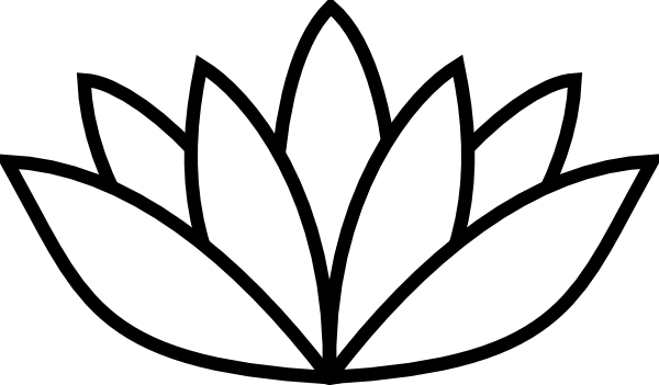 Vector Royalty Free Download Thick Clip Art At Clker - Lotus Logo Black And White (600x351), Png Download