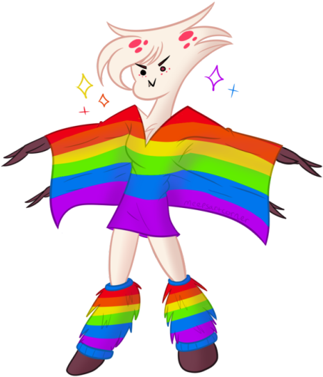 Gayngel Dust - Angel Dust Hazbin Hotel (500x550), Png Download