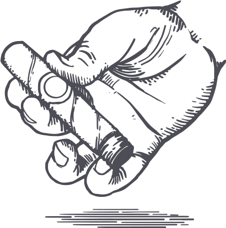 Cigarclub - Cigar Drawing (468x474), Png Download
