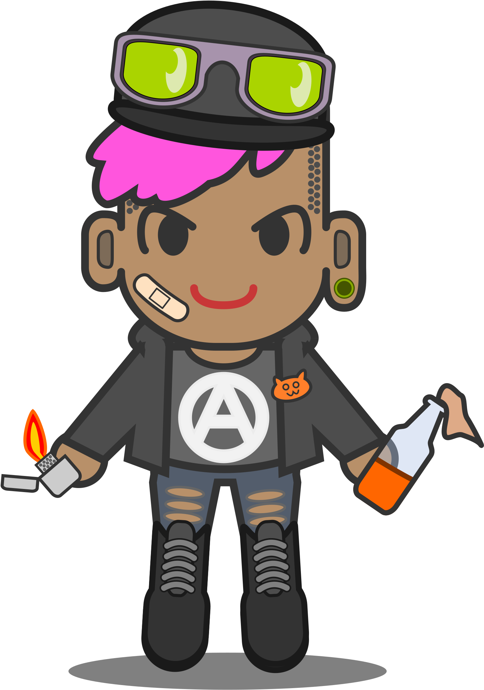 This Free Icons Png Design Of Kawaii Antifa (1600x2400), Png Download