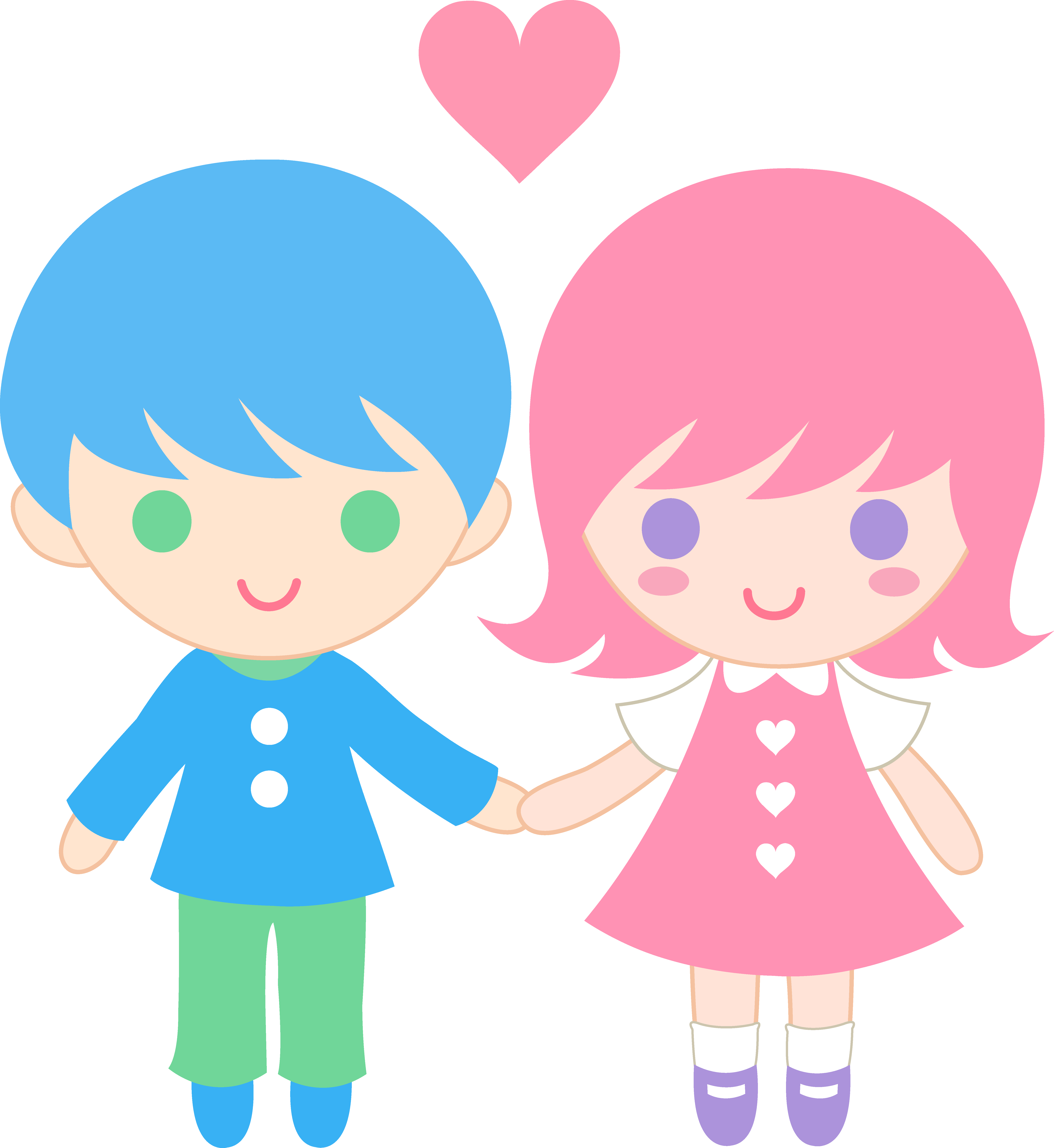 Cute Couple Png Cute Kids Png Transparent Picture Png - Cartoon Love Couple Png (505x550), Png Download