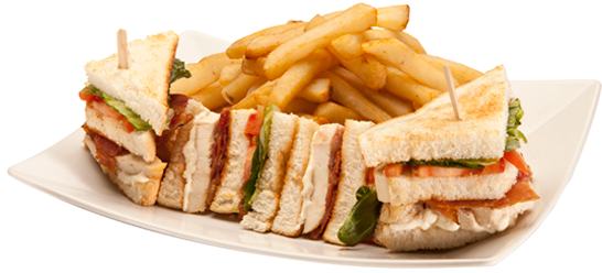 Halal Club Sandwich $11 - Club Sandwich Png (600x252), Png Download